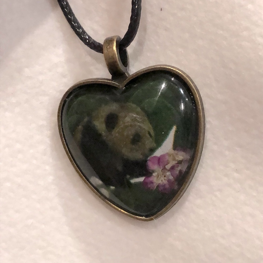 Handmade panda necklace